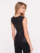 Elegant blouse in shiny fabric