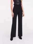 Black pants with flared legs