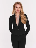 Short black jacket with rose