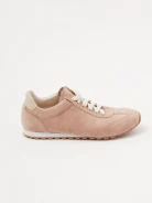 Beige sneakers made of genuine leather
