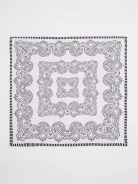 White silk scarf with small dots
