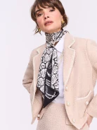 Elegancka jedwabna gawroszka z dwustronnym printem