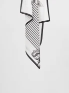 Elegant silk scarf with patterns