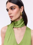 Gold-plated earrings with a unique shape