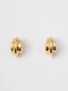 Gold-plated earrings with a unique shape