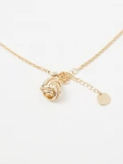Gold-plated necklace with a knot-shaped pendant