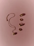 Gold-plated necklace with a rose-shaped pendant