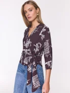 Elegant wrap blouse