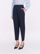 Elegant navy blue cigarette pants
