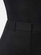 Czarne eleganckie spodnie z szeroką nogawką