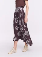 Elegancka spódnica asymetryczna z printem