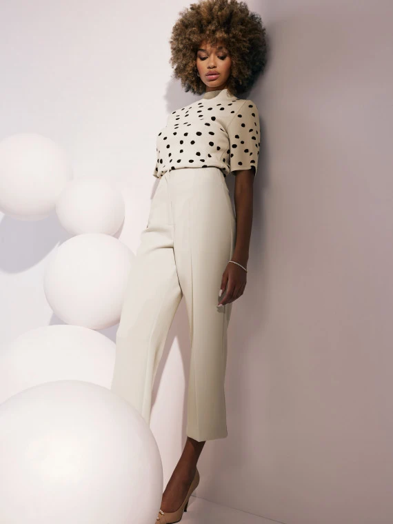 Wide beige pants