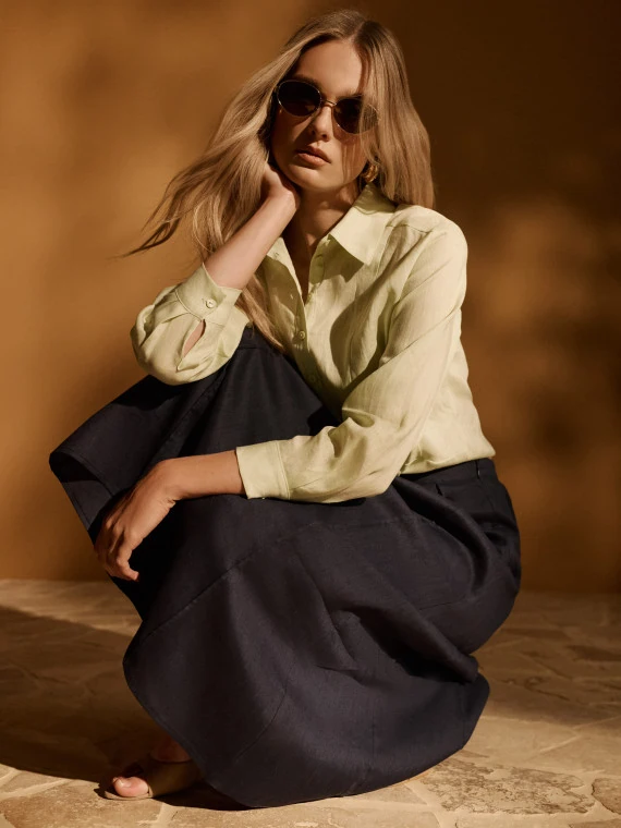 Light green linen shirt