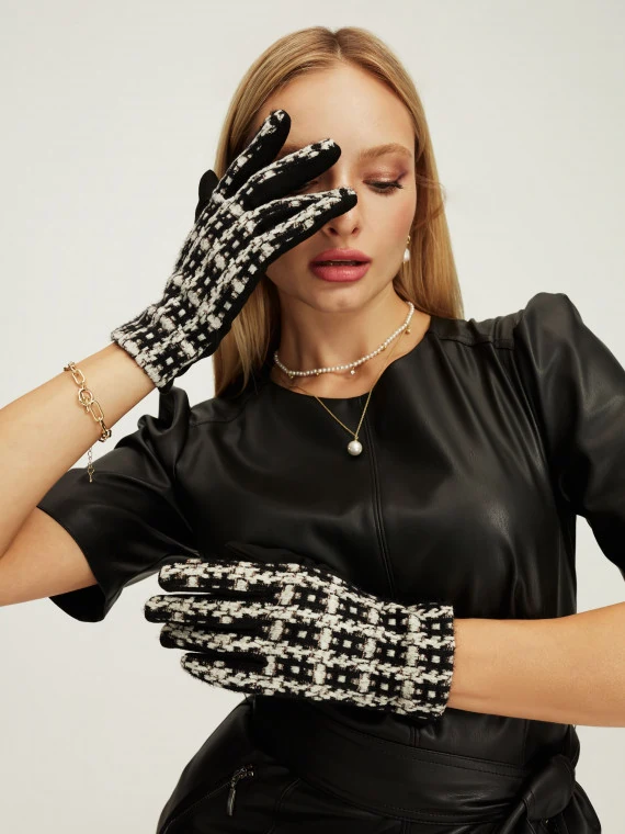 Black imitation leather dress