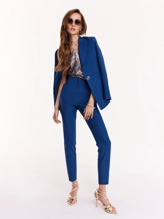 Cobalt suit pants