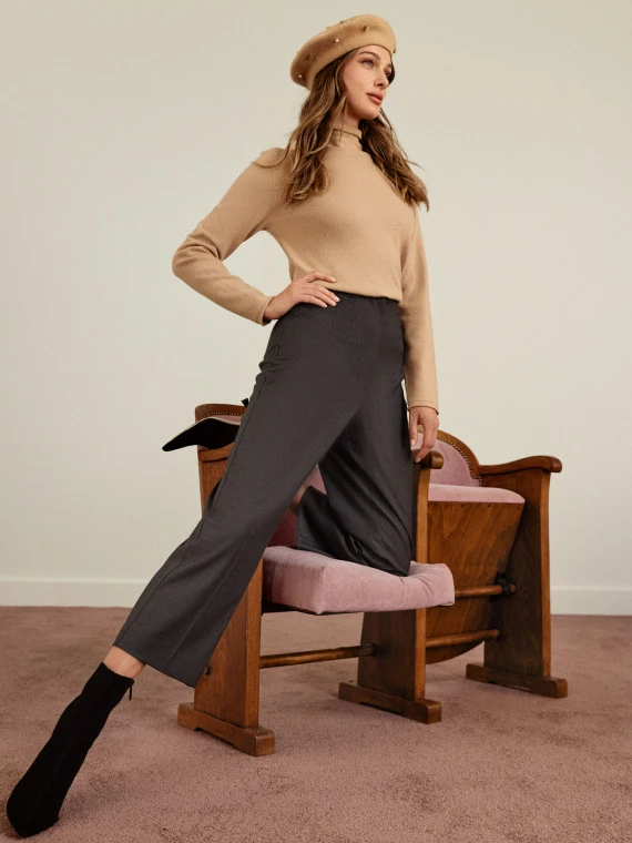 Grey culotte pants