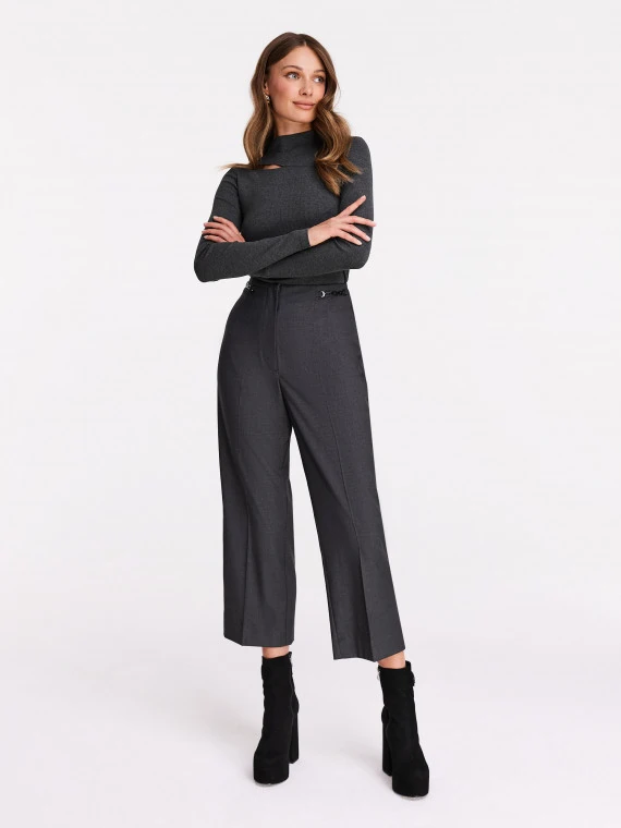 Grey culotte pants
