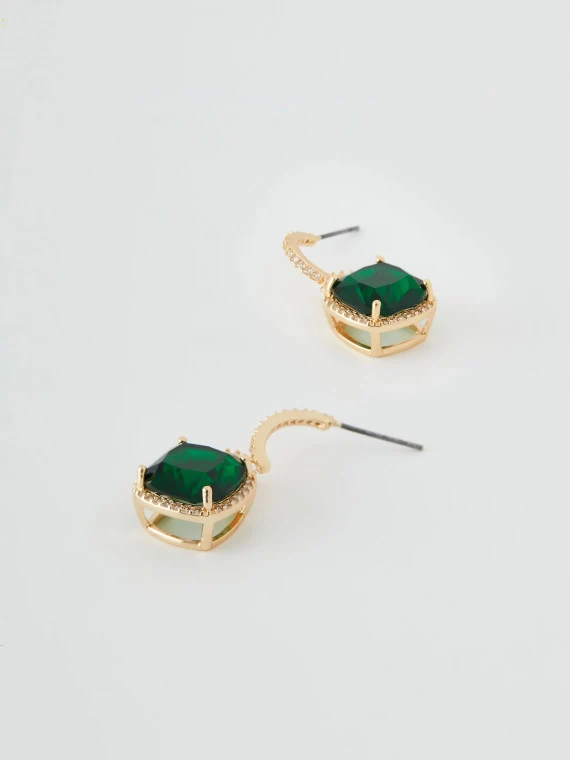 Delicate green earrings