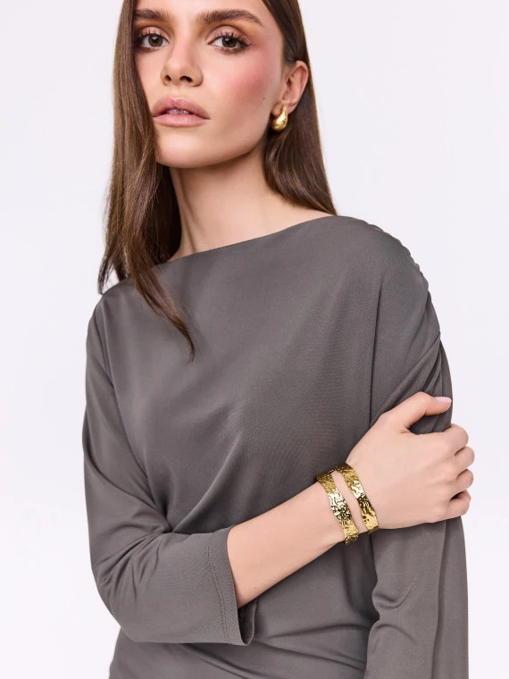 Gold-plated bracelet with an artistic texture
