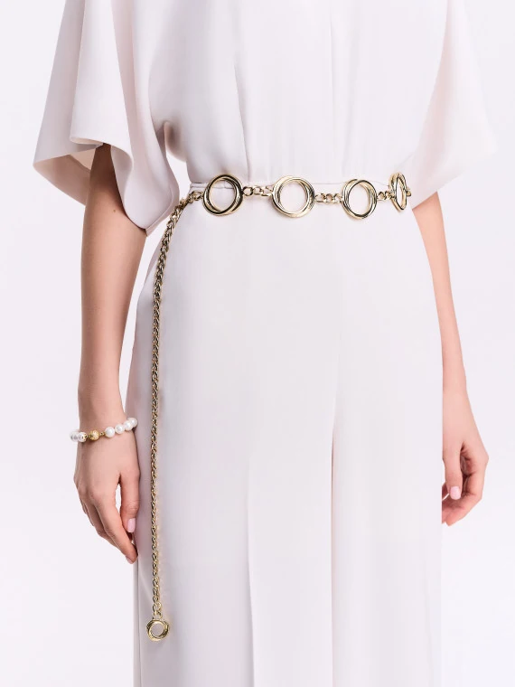Gold chain jewelry belt