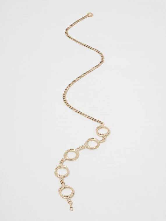 Gold chain jewelry belt