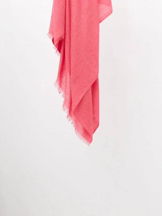 Dark pink large viscose scarf