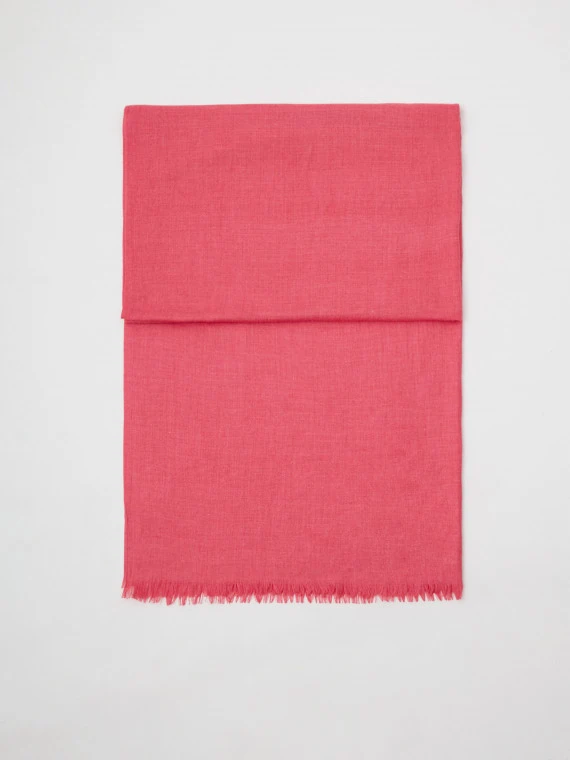 Dark pink large viscose scarf