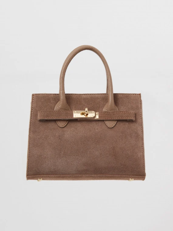 Small natural leather handbag