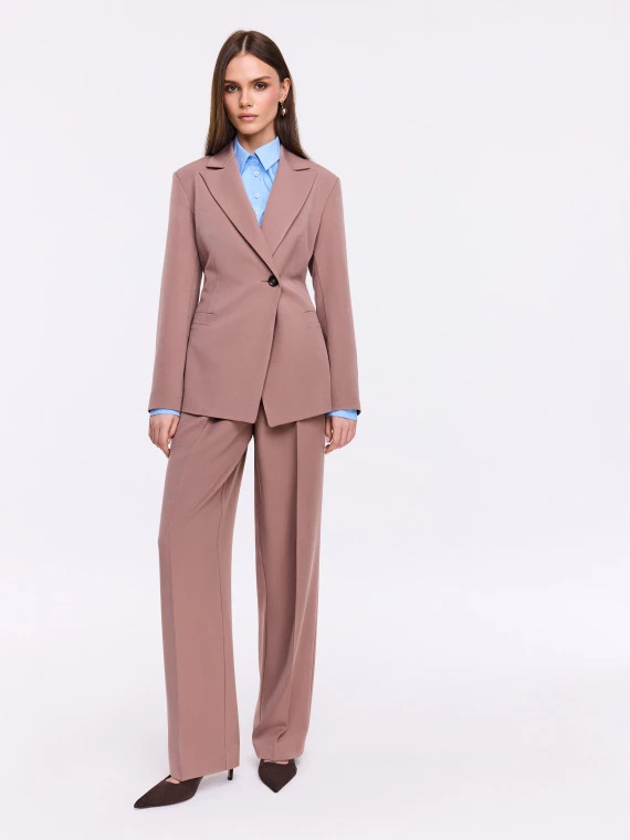 High-waisted suit pants