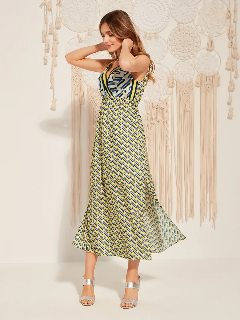 MAXI DRESS WITH ENVELOPE NECKLINE