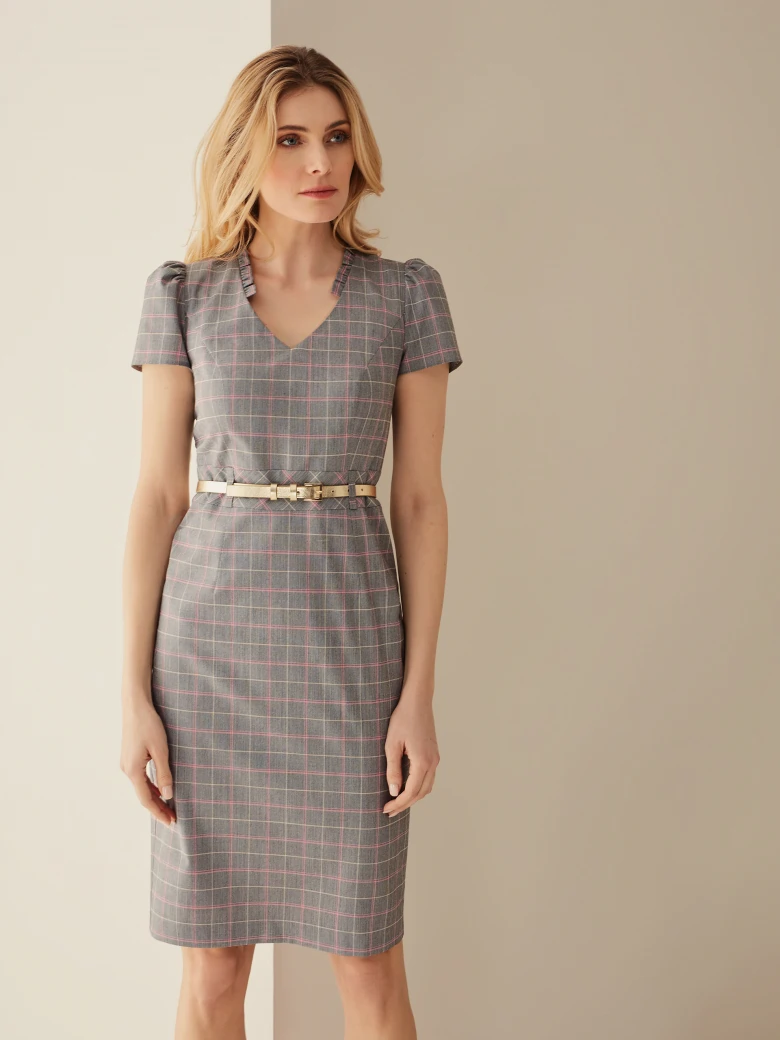 CHECKERED PENCIL DRESS