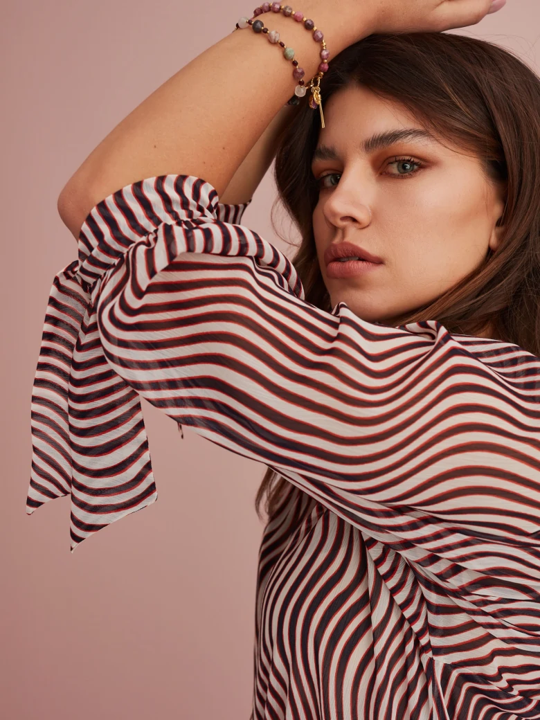 AIRY STRIPED BLOUSE