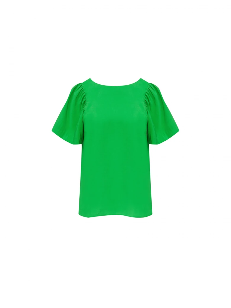 GREEN BLOUSE WITH OPEN BACK