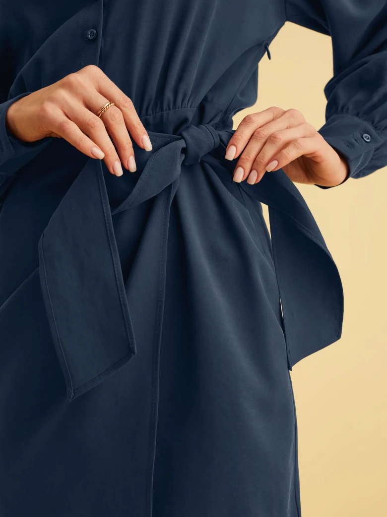 SHORT NAVY SHIRT DRESS