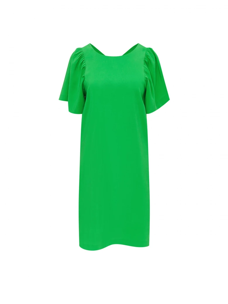 PUFF SLEEVE GREEN DRESS