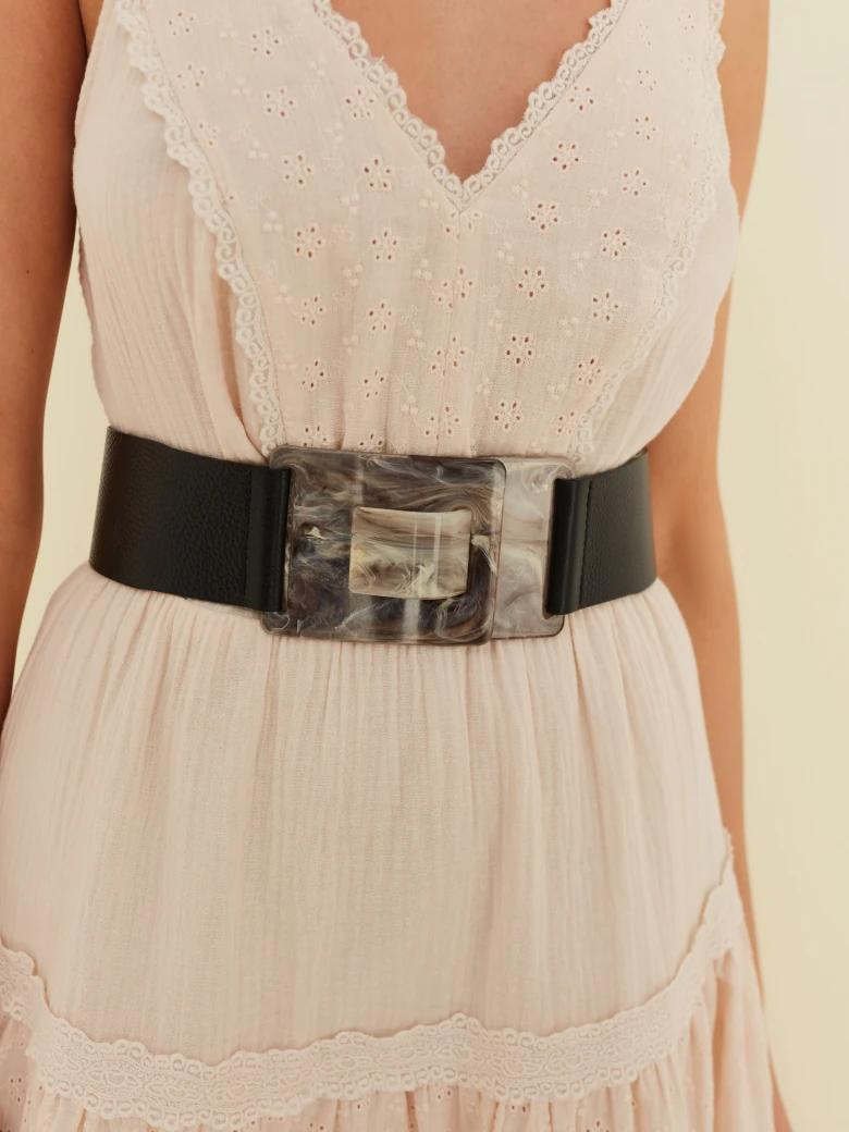 MIDI DRESS WITH LACE DETAILS