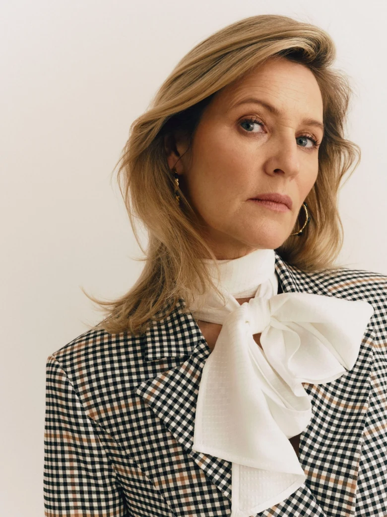 DOUBLE-BREASTED CHECKED JACKET