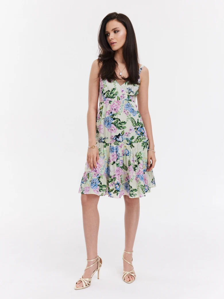 Cream floral dress