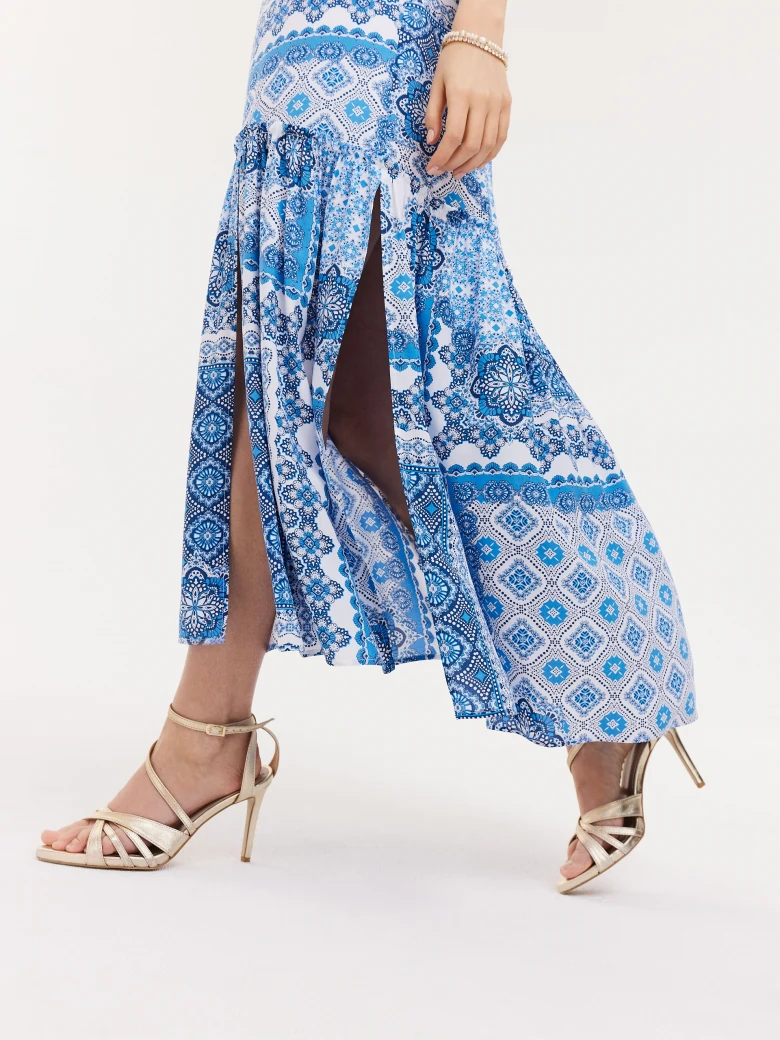 Long patterned skirt