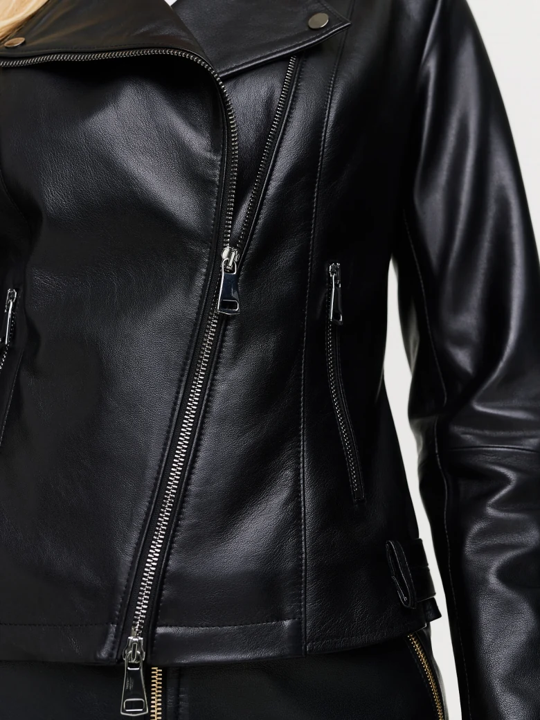 Black leather jacket