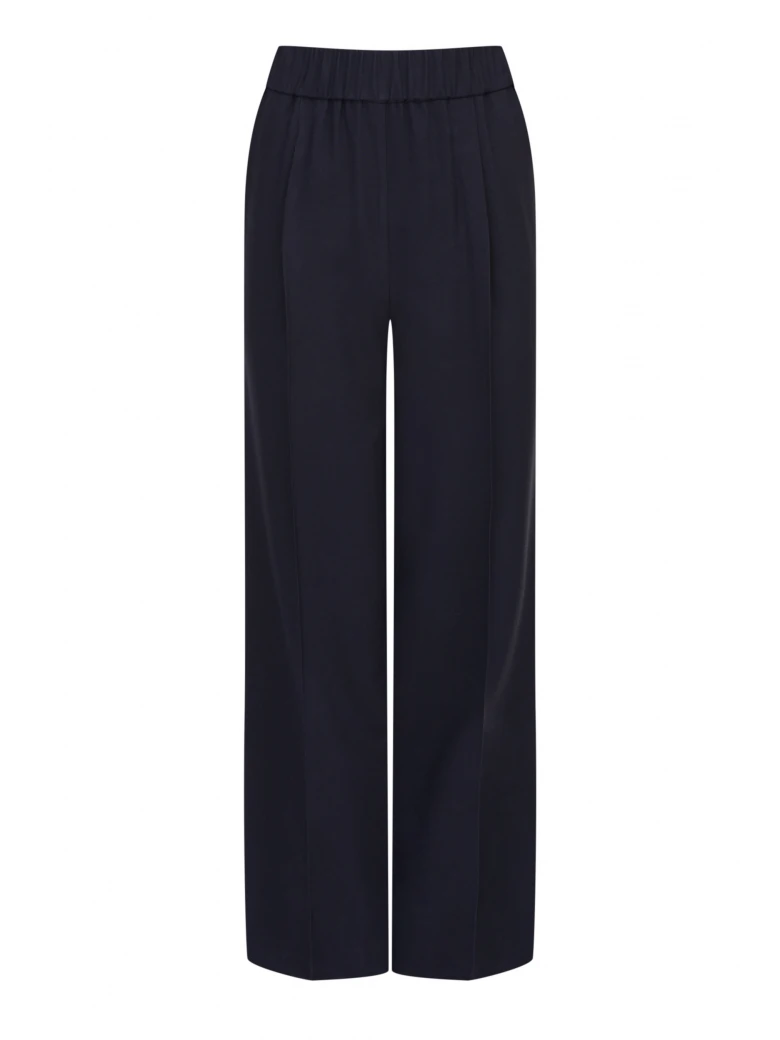 Long black pants with flared legs