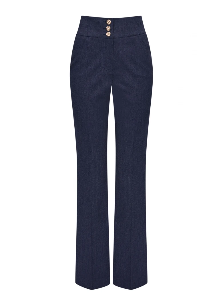 Suit pants with flared legs