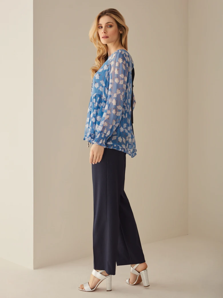 ETHEREAL BLOUSE WITH BOW AT THE BACK