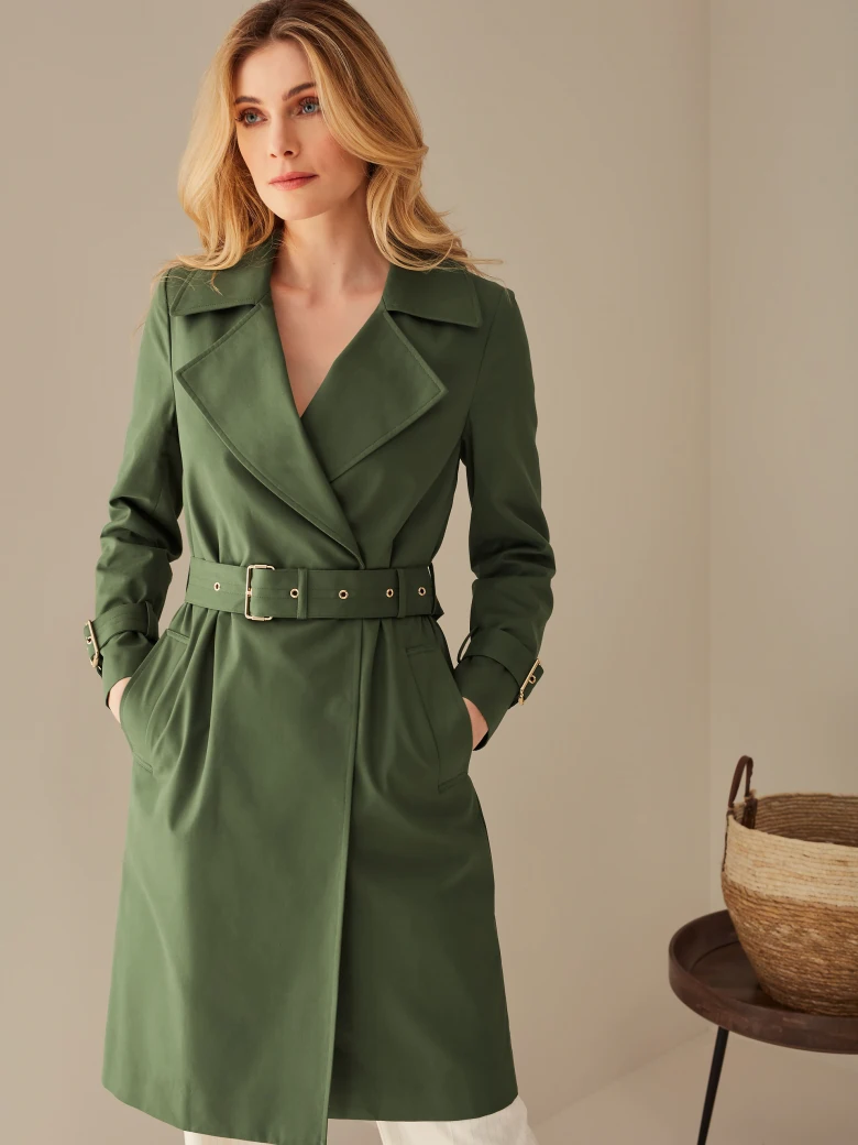COTTON TRENCH WITH BELT