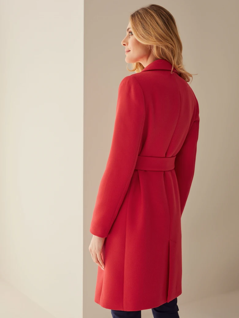 FLEECE COAT WITH BELT