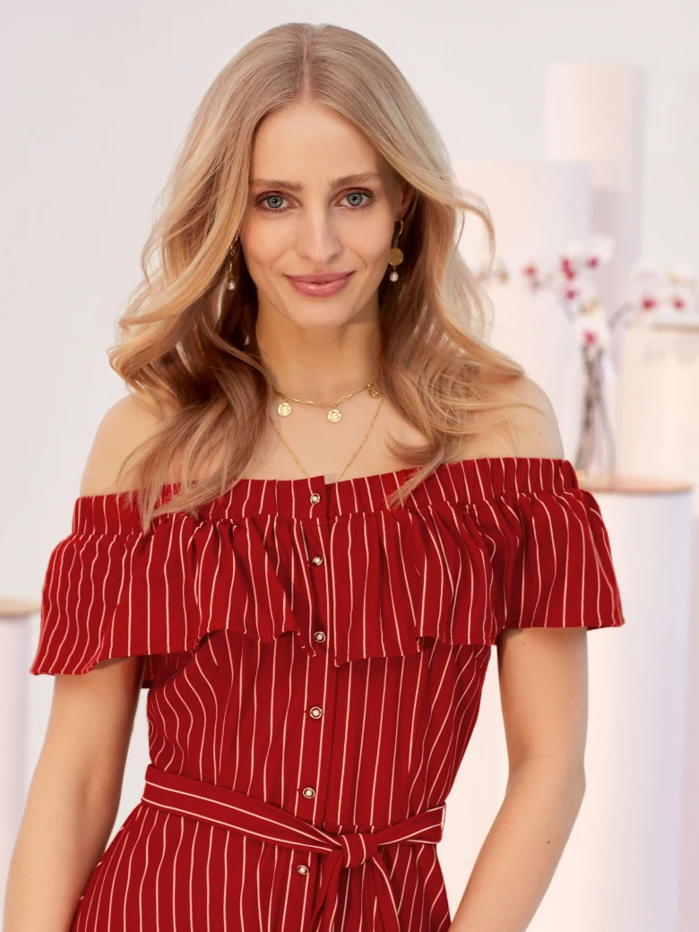 STRIPED SPANISH DRESS