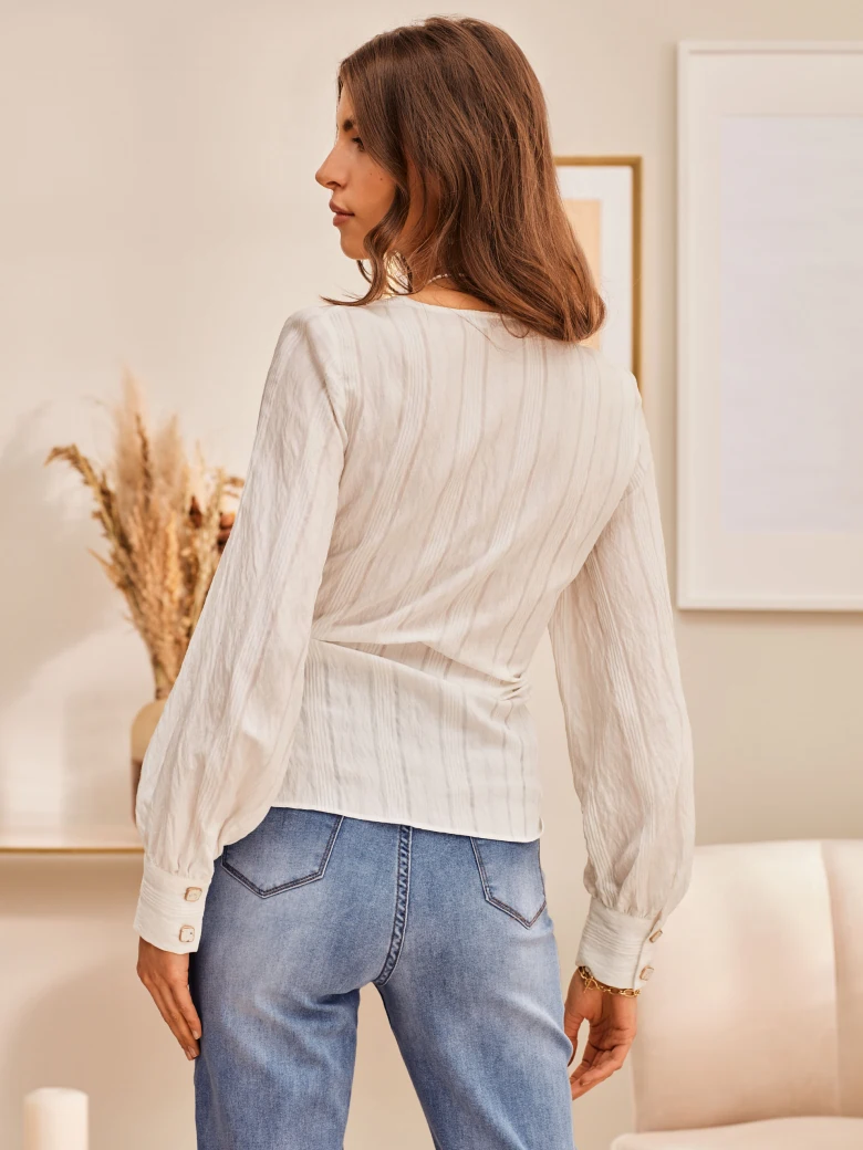 WHITE ENVELOPE BLOUSE