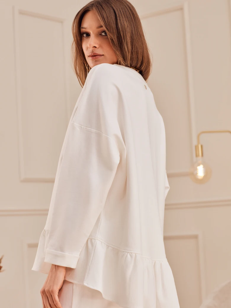 WHITE LONG SLEEVE BLOUSE