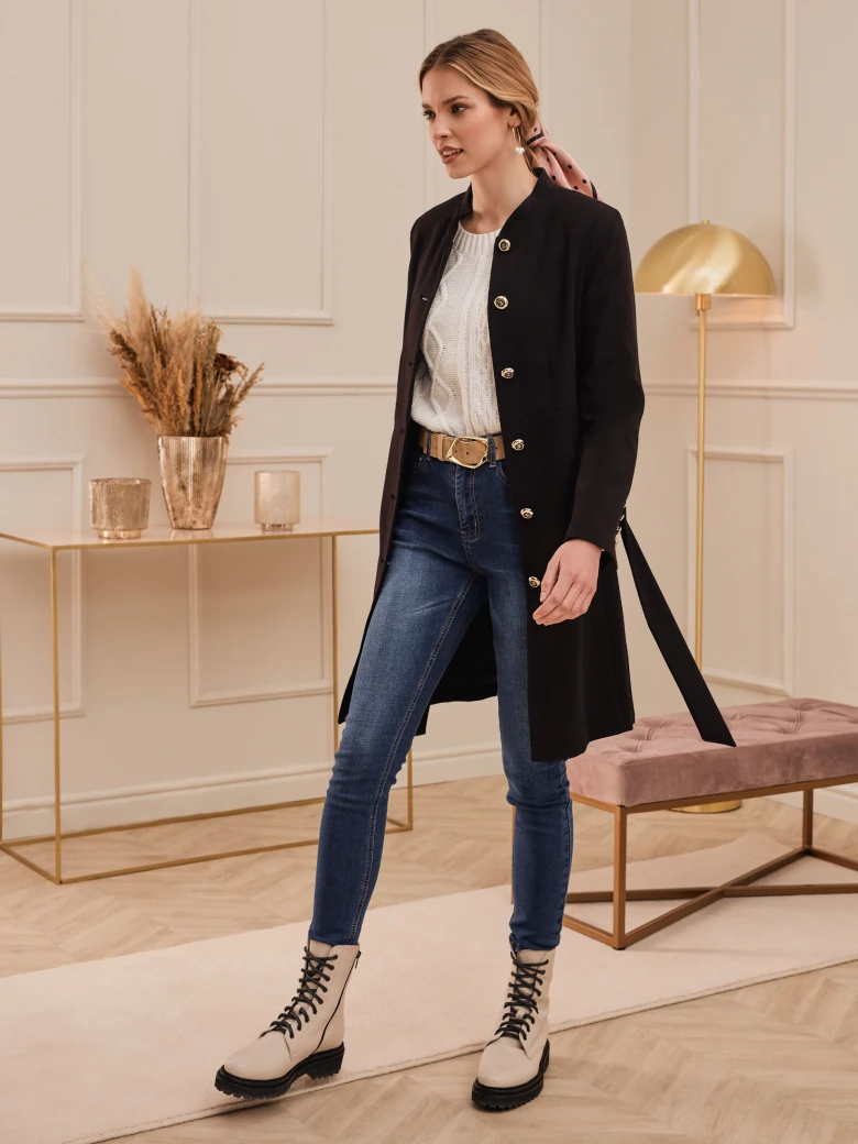 BLACK SPRING COAT
