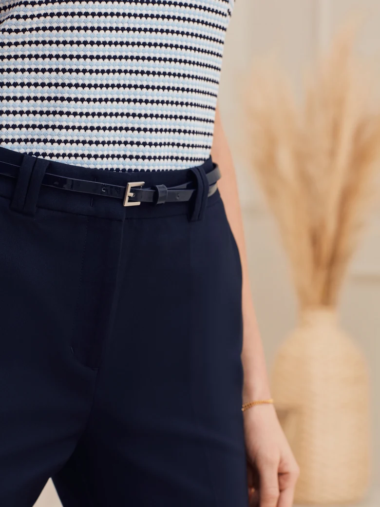 NAVY BLUE CIGARETTE PANTS